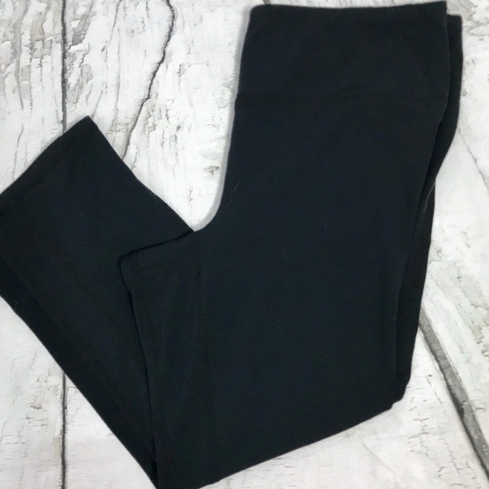 Gap Body Cropped Yoga Pants Sz Med Black